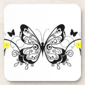 Black Lace Butterflies 10 Untersetzer (Vorderseite)
