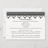 Black Lace Einschließkarten Einladung (Vorderseite)