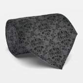 Black Lace Fashion Designer Texture Neck Tie Krawatte (Gerollt)