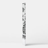 Black Lace Fringe auf dem iPhone Case in weißem Ge (Rückseite / Rechts)