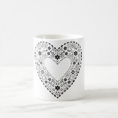 Black Lace Heart Kaffeetasse (Mittel)