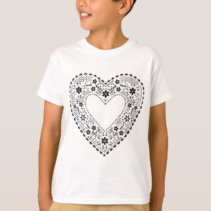 Black Lace Heart T-Shirt