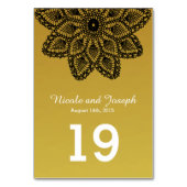 Black Lace - Hochzeit Tischnummer (Vorderseite)