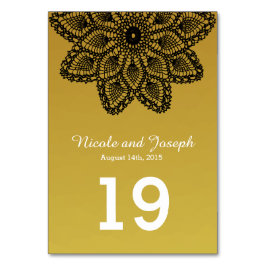 Black Lace - Hochzeit Tischnummer