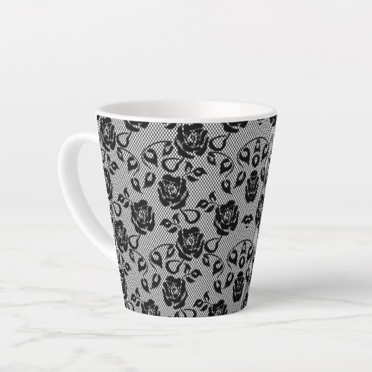 Black Lace Latte Tasse (Linke Ecke)