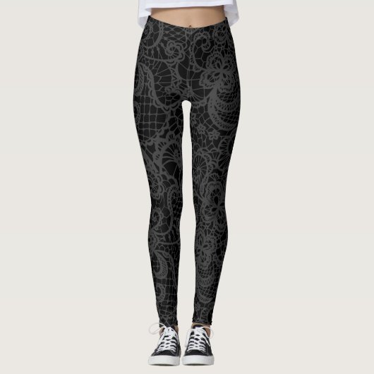 Black Lace Leggings (Vorderseite)