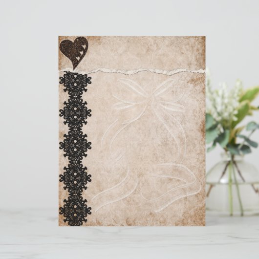 Black Lace Letterhead (Stehend Vorderseite)