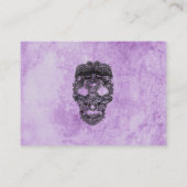 Black Lace Lila Gothic Wedding Table Platzkarte (Rückseite)