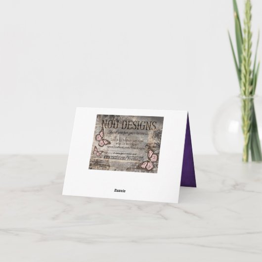 Black Lace Lila Modern Goth Danke (Rückseite)