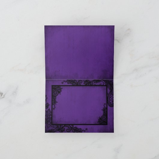 Black Lace Lila Modern Goth Danke (Innenseite)