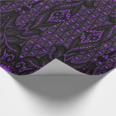 Black Lace Lolita Goth Wrapping Paper Geschenkpapier (Ecke)