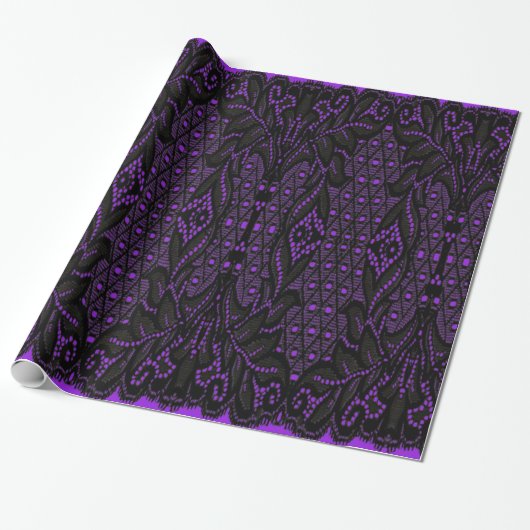 Black Lace Lolita Goth Wrapping Paper Geschenkpapier (Ungerollt)