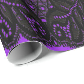Black Lace Lolita Goth Wrapping Paper Geschenkpapier (Rolleneckpunkt)