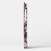 Black Lace on Pink Case-Mate iPhone Case (Rückseite / Links)