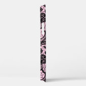 Black Lace on Pink Case-Mate iPhone Case (Rückseite / Rechts)