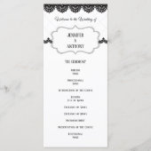 Black Lace on Soft Lavender Custom Wedding Programm (Vorderseite)