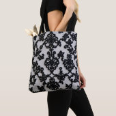 Black Lace Pattern Tote Bag -Not Real Lace Tasche (Von Nahem)