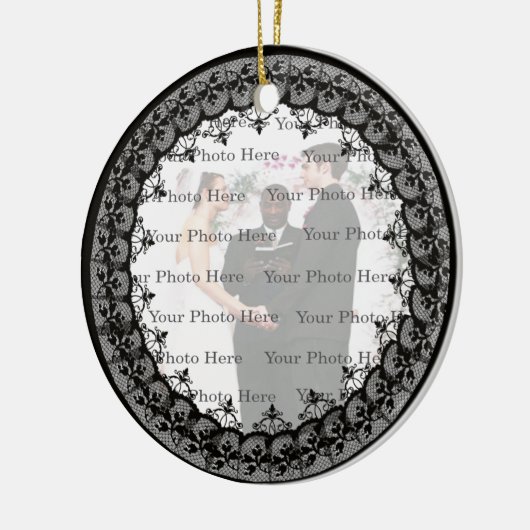 Black Lace Round Ornament (Links)
