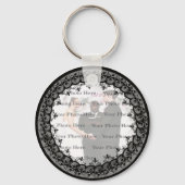 Black Lace Round Schlüsselanhänger (Vorderseite)
