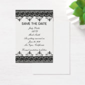 Black Lace Save the Date Card (Schreibtisch)