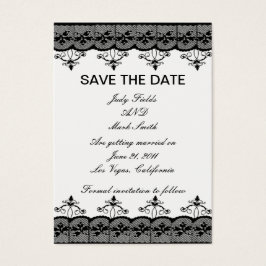 Black Lace Save the Date Card