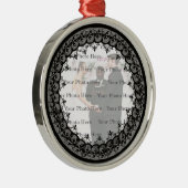 Black Lace Silver Round Ornament (Rechts)