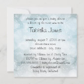 Black Lace Umbrella Blue Baby Sprinkle Baby Dusche Einladung (Rückseite)