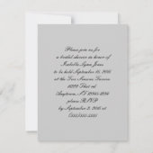 Black Lace und Diamond Look Goth Wedding Einladung (Rückseite)