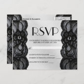 Black Lace und Satin UAWG Einladungspostkarte (Vorne/Hinten)