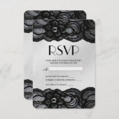 Black Lace und Satin UAWG RSVP Karte (Vorne/Hinten)