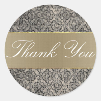 Black Lace Vielen Dank Sticker/Siegel Runder Aufkleber