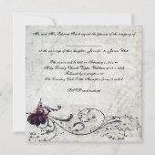 Black Lace Wedding Save the Date (Rückseite)