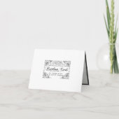 Black Lace Wedding Save the Date Einladung (Rückseite)
