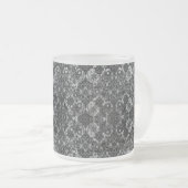 Black Lacework Artistry Mattiert Glass Tasse (VorderseiteRechts)