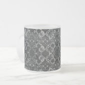 Black Lacework Artistry Mattiert Glass Tasse (Vorderseite Links)