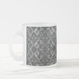 Black Lacework Artistry Mattiert Glass Tasse