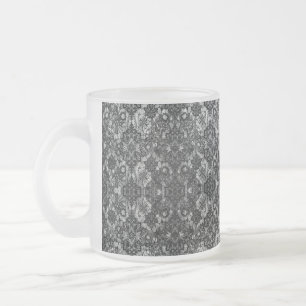Black Lacework Artistry Mattiert Glass Tasse