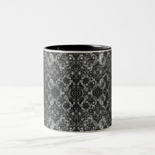 Black Lacework Artistry Zwei-Tonen-Tasse Zweifarbige Tasse (Mittel)