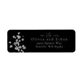 Black Lacquer Address Label