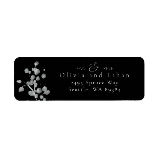 Black Lacquer Address Label (Vorne)