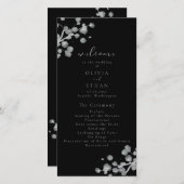 Black Lacquer Hochzeitsprogramm (Vorne/Hinten)