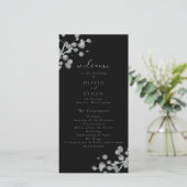 Black Lacquer Hochzeitsprogramm (Stehend Vorderseite)