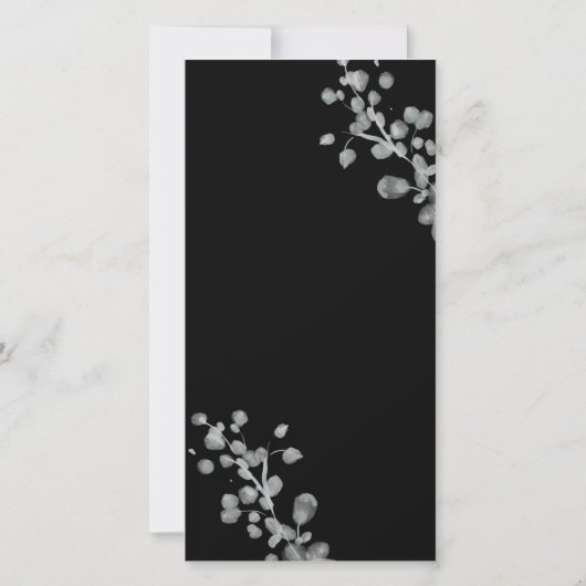 Black Lacquer Hochzeitsprogramm (Rückseite)