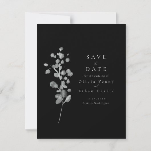 Black Lacquer Save the Date (Vorderseite)