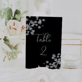 Black Lacquer Wedding Tischnummer