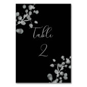 Black Lacquer Wedding Tischnummer (Rückseite)