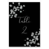 Black Lacquer Wedding Tischnummer (Vorderseite)