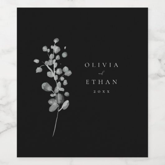 Black Lacquer Weinetikett (Einzelnes Label)