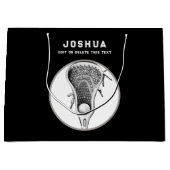 Black Lacrosse Große Geschenktasche Große Geschenktüte (Vorderseite)