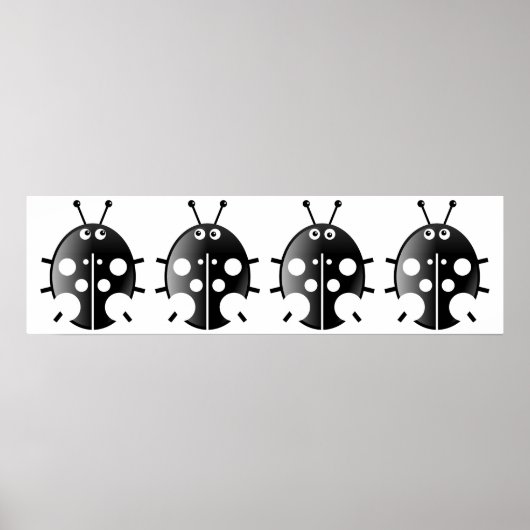 Black Ladybugs Poster (Vorne)